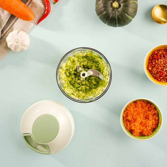 Easy Spin Multifunction 900ml Mint Vegetable Chopper - Effortless Food Preparation